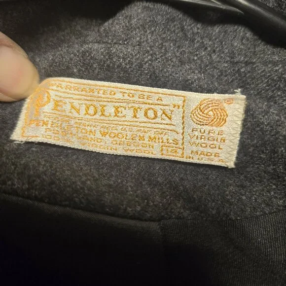 Vintage Pendleton Blazer Women 14 Gray Miss Virgin Wool Made in USA Suit Jacket - Picture 3 of 12